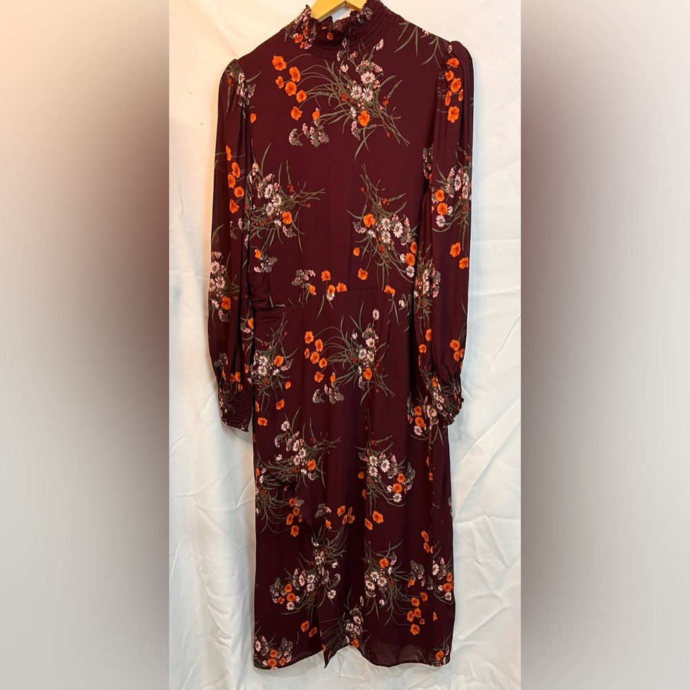 Reformation floral long-sleeve midi dress